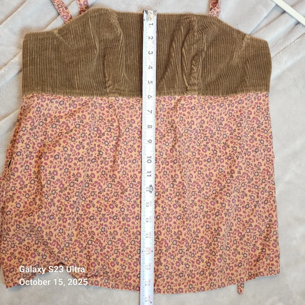 Handmade‎ One Of A Kind Corderoy Cami Top Women's Large Backless Festival Boho